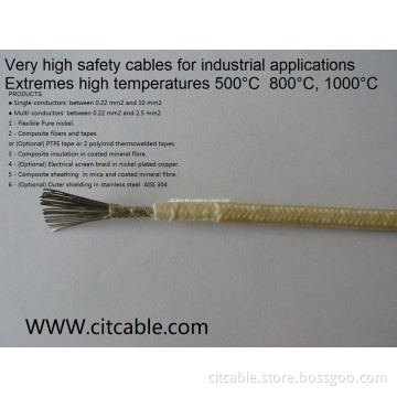 1000 Celsius Degree Cable for Industrie